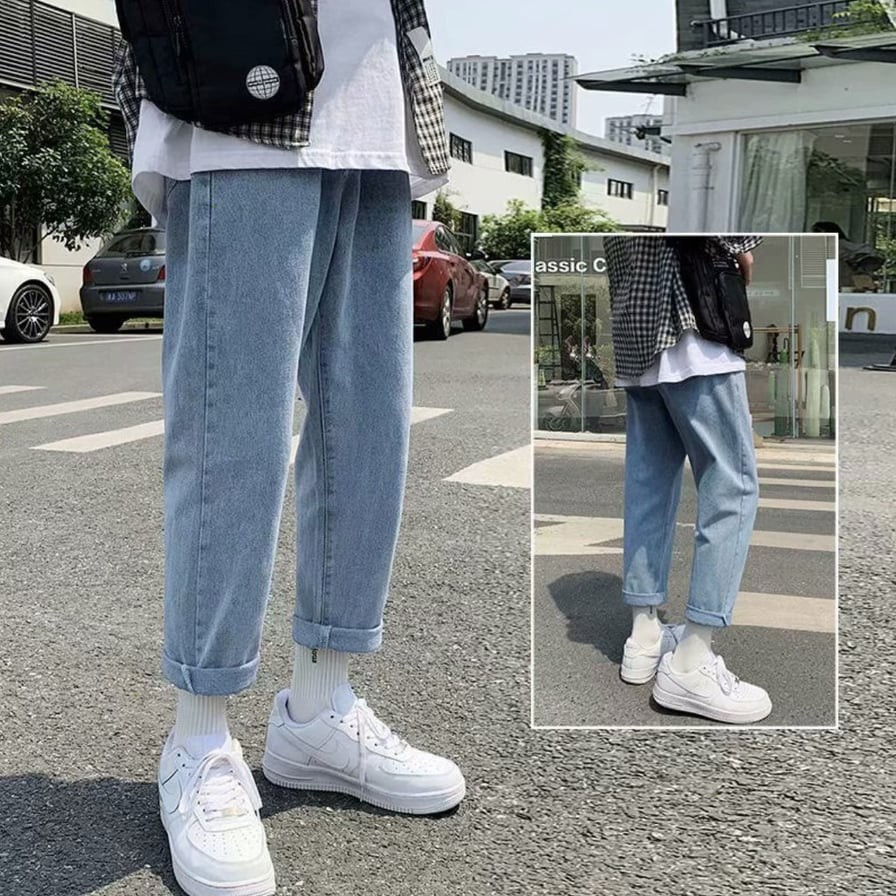 Quần Baggy Ống Rộng - Quần Jean Nam - Baggy TRơn - CHuẩn Hotboy Hàn quốc