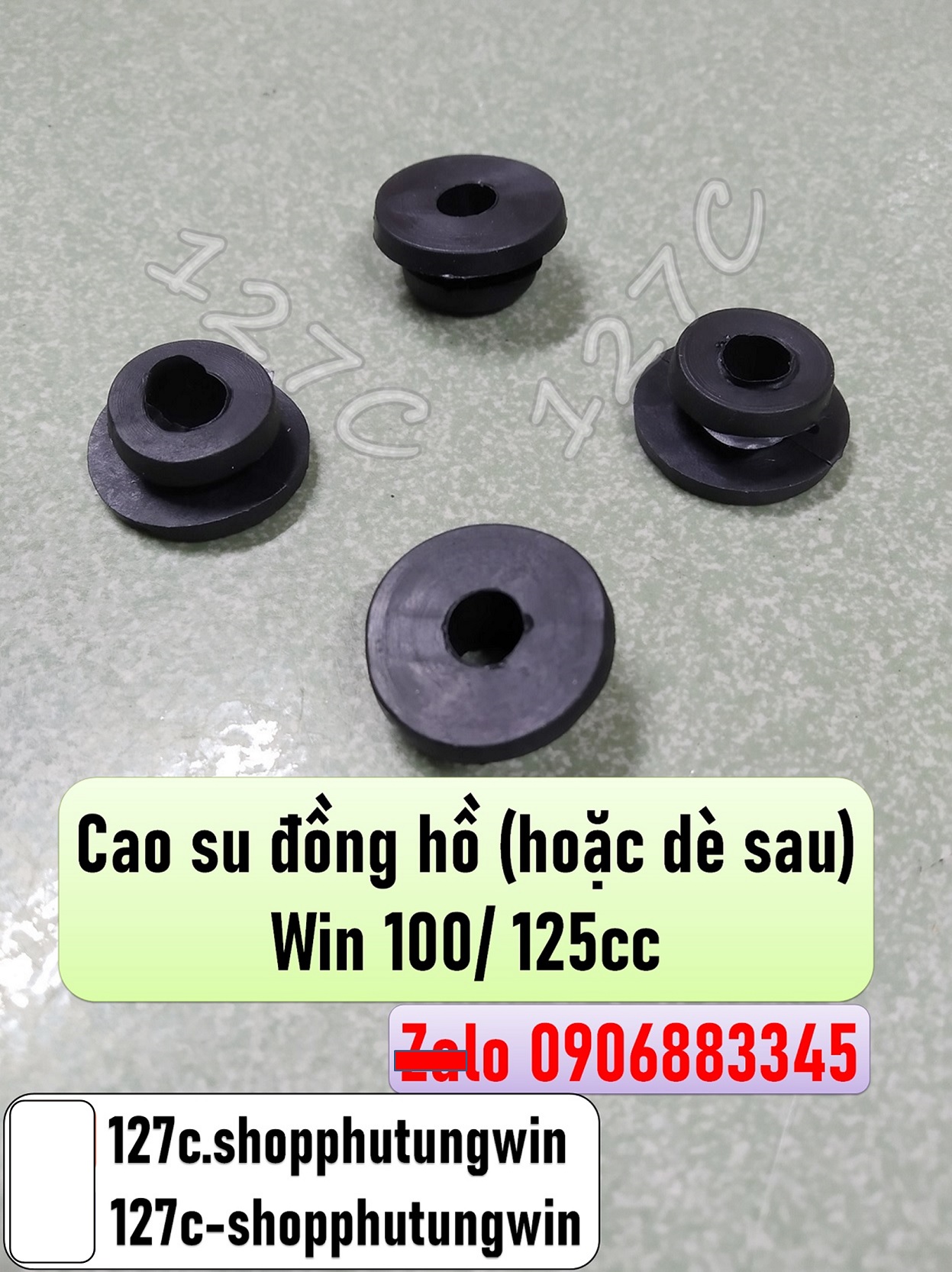 [HCM] Cao su Đồng hồ hoặc Dè sau Win 100/ 125cc (Bộ 4 cái)