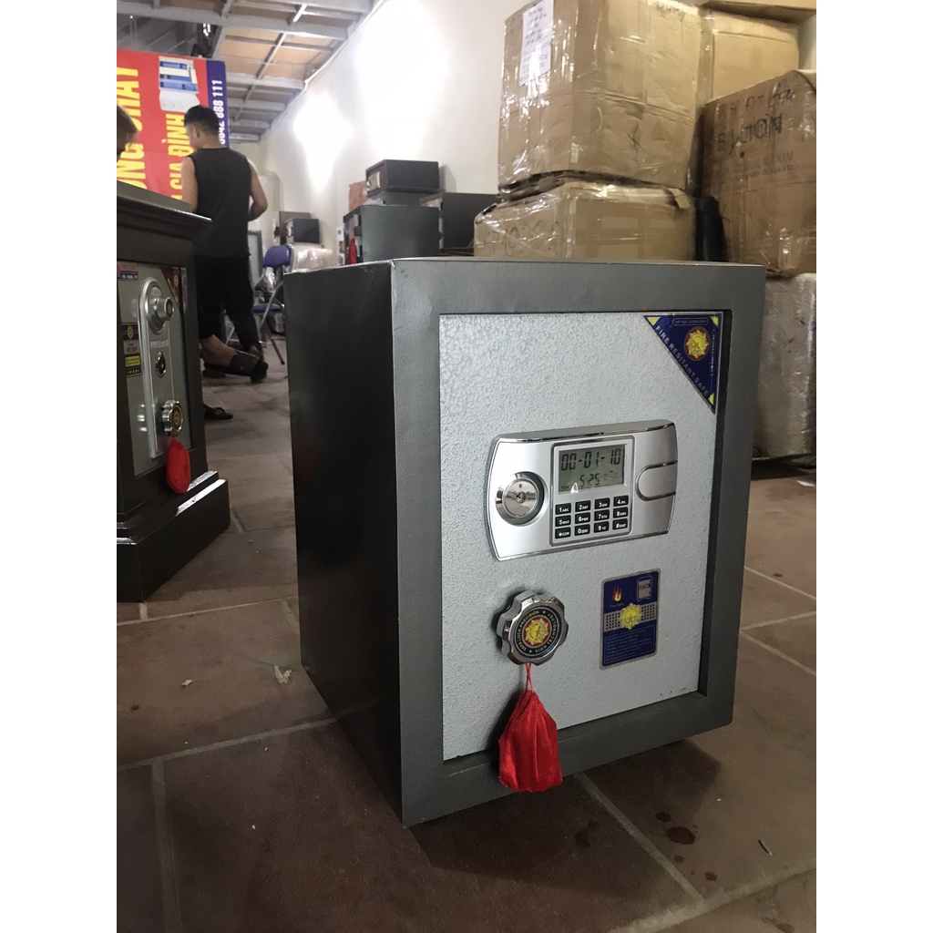Két Sắt Việt Tiệp KD25 Xám <40KG>, Két Sắt Mini,