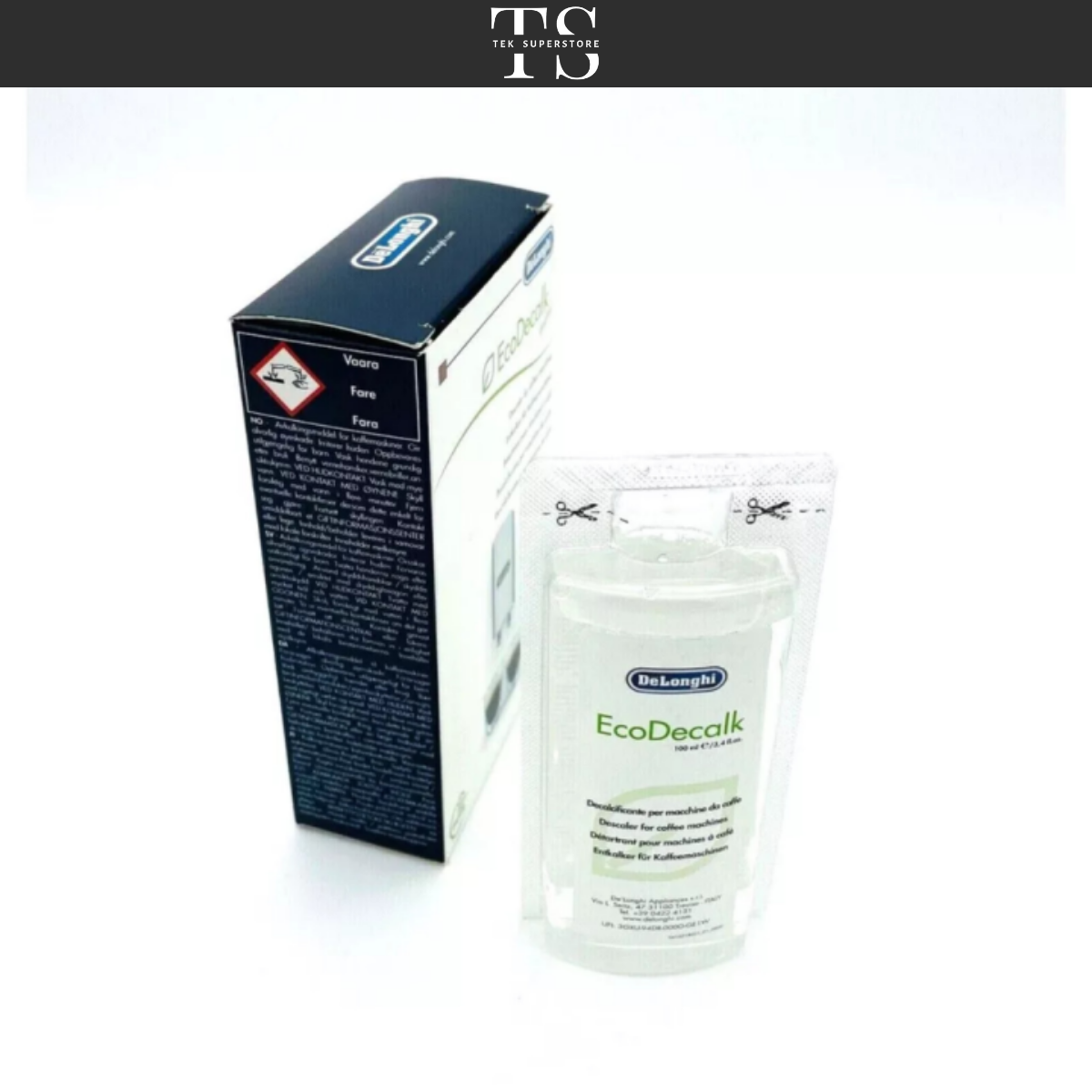 Dung dịch tẩy cặn máy pha Cà phê Delonghi EcoDecalk 100ml, 500ml