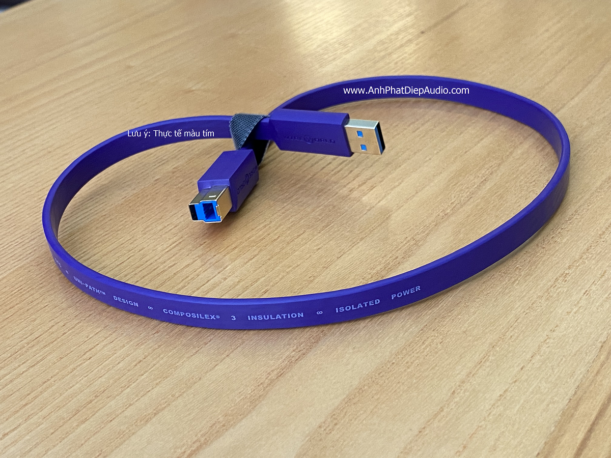 Dây usb WIREWORLD Ultraviolet 8 USB 3.0 A to B Audio Cables