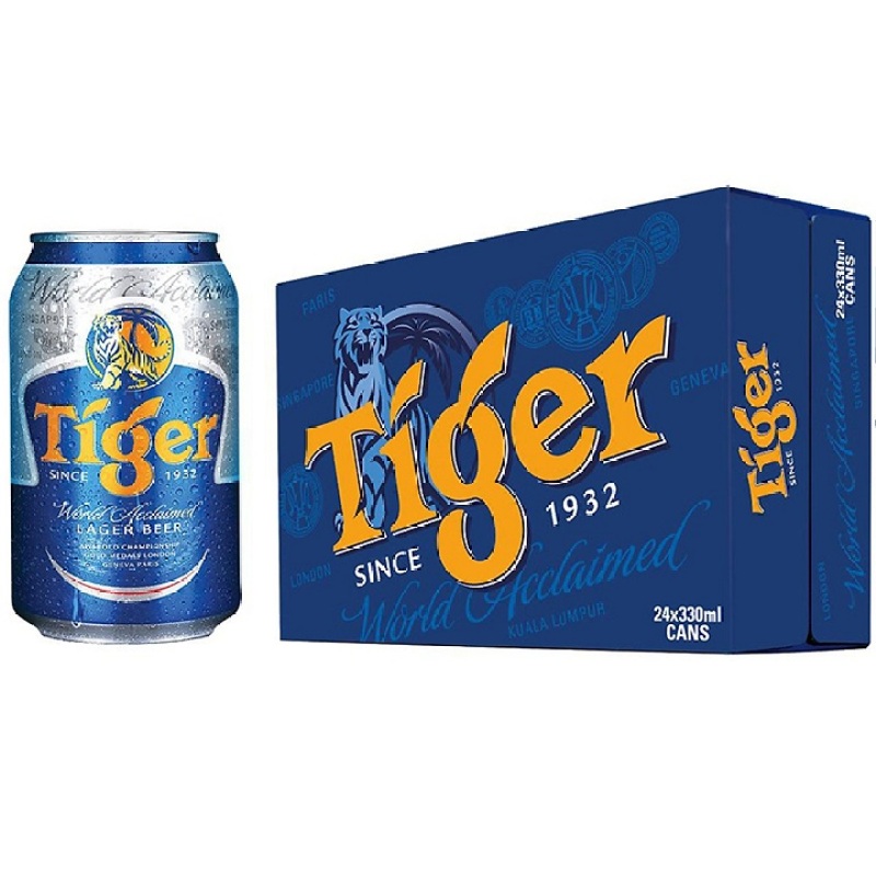 Thùng 12 lon bia Tiger 330ml