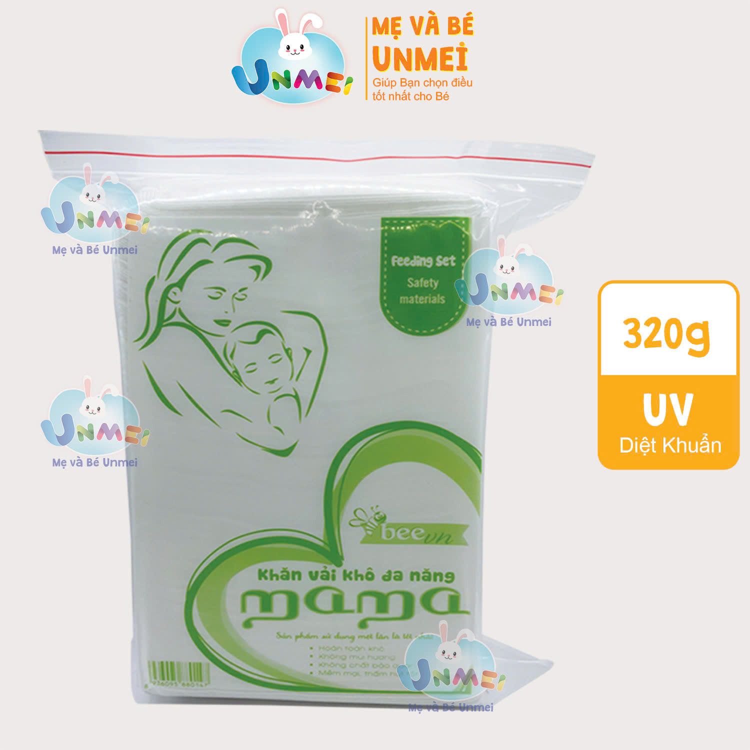 [Hoàn Tiền 10%] [Freeship 20K] Khăn Vải Khô đa năng Mama 320gr