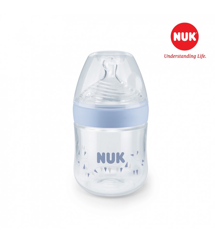 Bình sữa Nuk Nature Sense núm ti Silicone S1-M