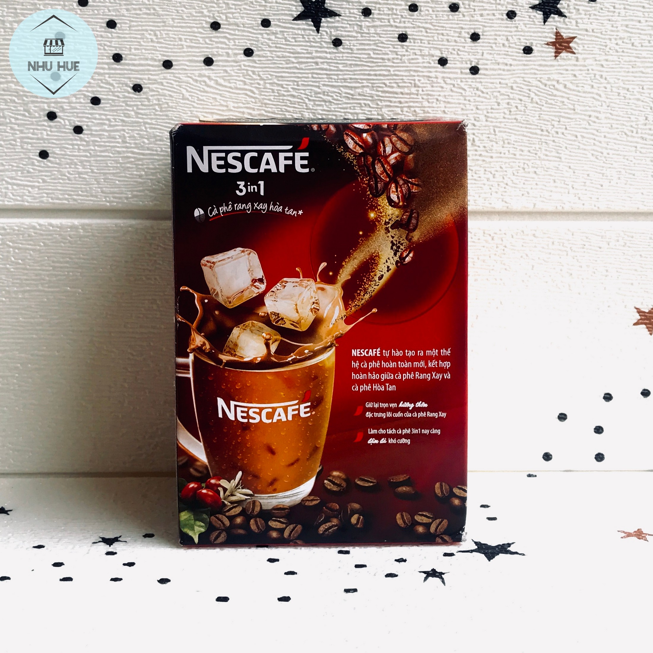 Cà phê NesCafe Đậm đà hài hòa đỏ  3in1 (hộp 20 gói x 17g)
