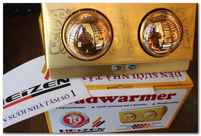 Đèn sưởi nhà tắm Heizen 2 bóng HE-2B 550W (Cam kết chính hãng)