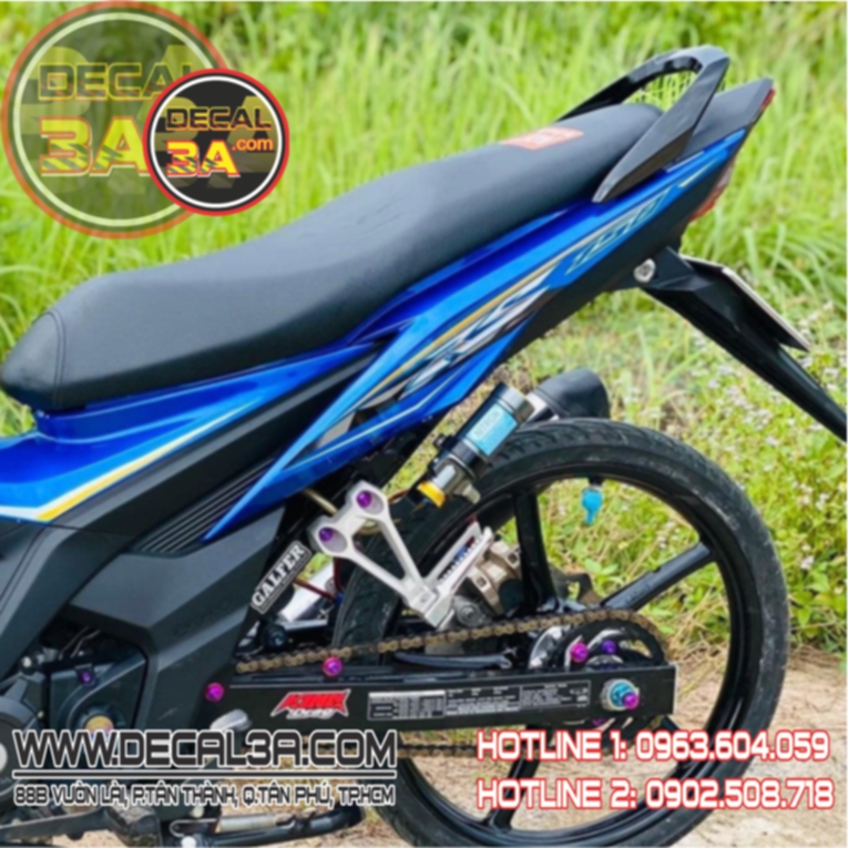 Sonic decals Rs 150 blue stripe