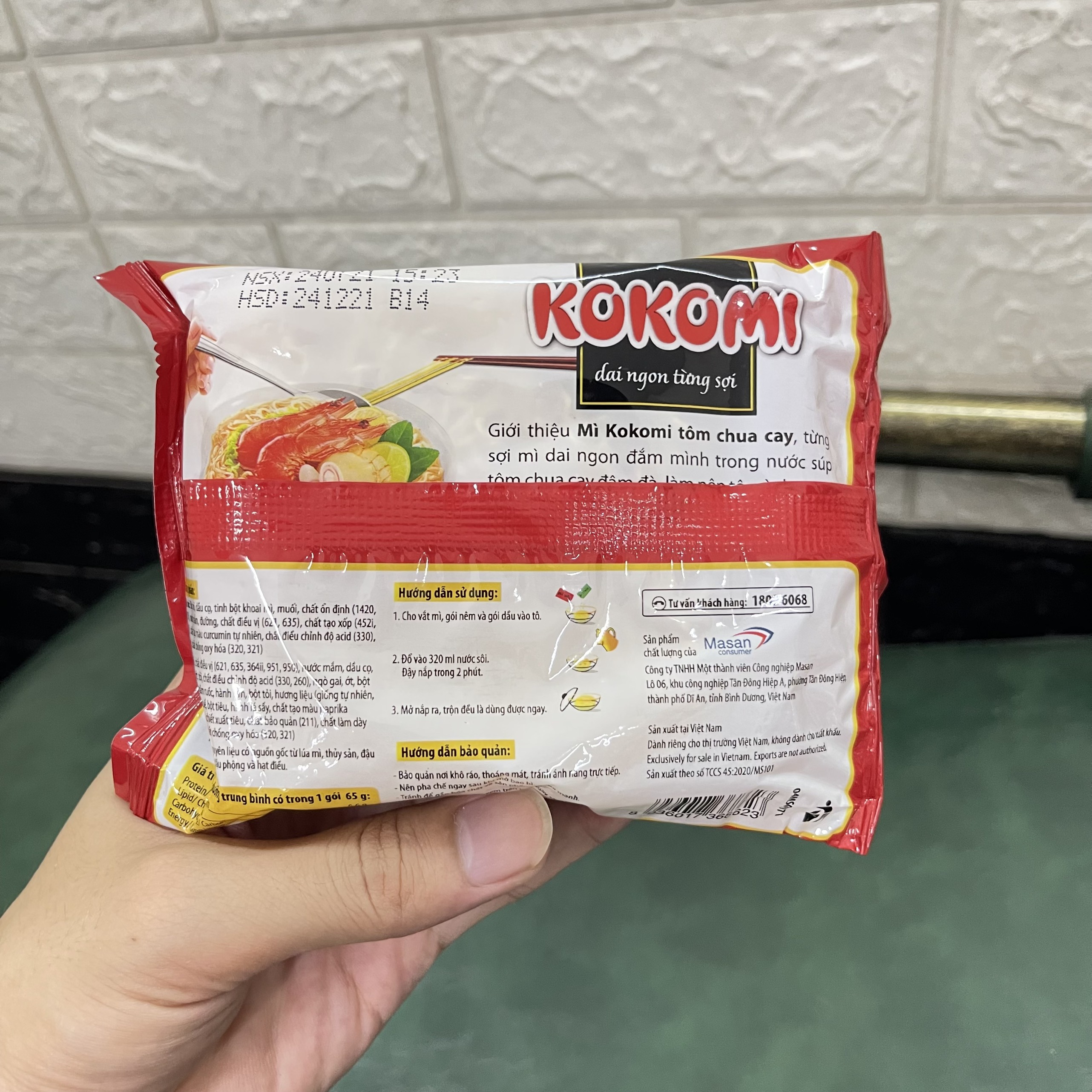 Combo 10 Gói Mì Kokomi Tôm Chua Cay 65g