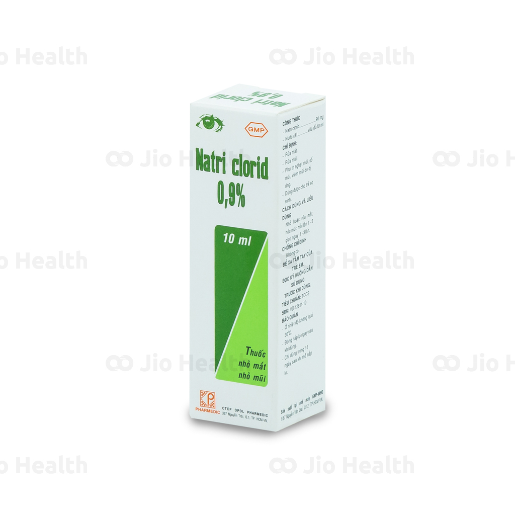 NƯỚC MUỐI SINH LÝ Pharmedic 0.9% vệ sinh mắt, mũi 10ml