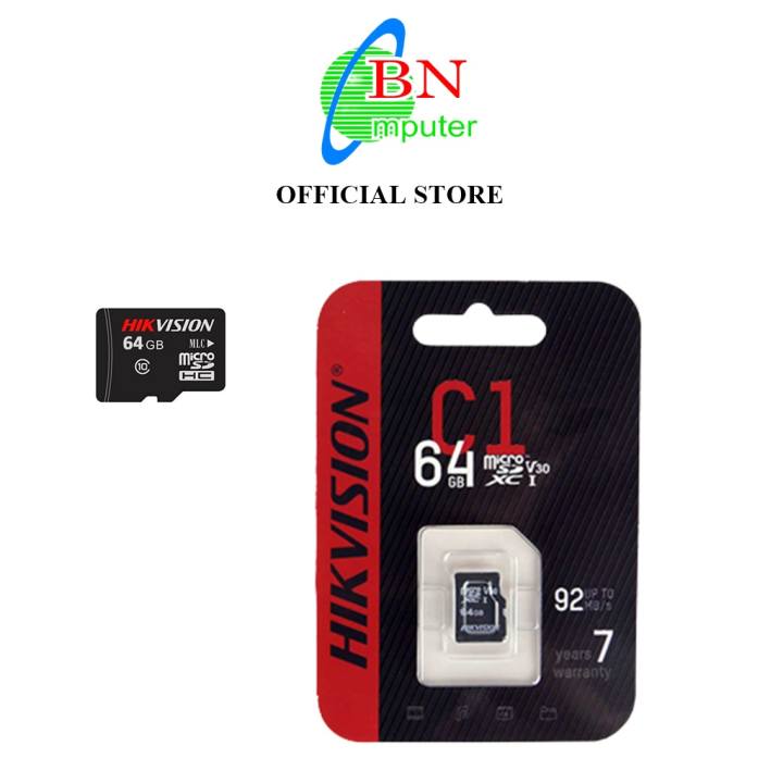 Thẻ nhớ 64G/32G Hikvision MicroSD HS-TF-C1/HF-TF-D1, up to 92mb/s, chuyên dụng cho camera wifi, bảo hành 5 năm