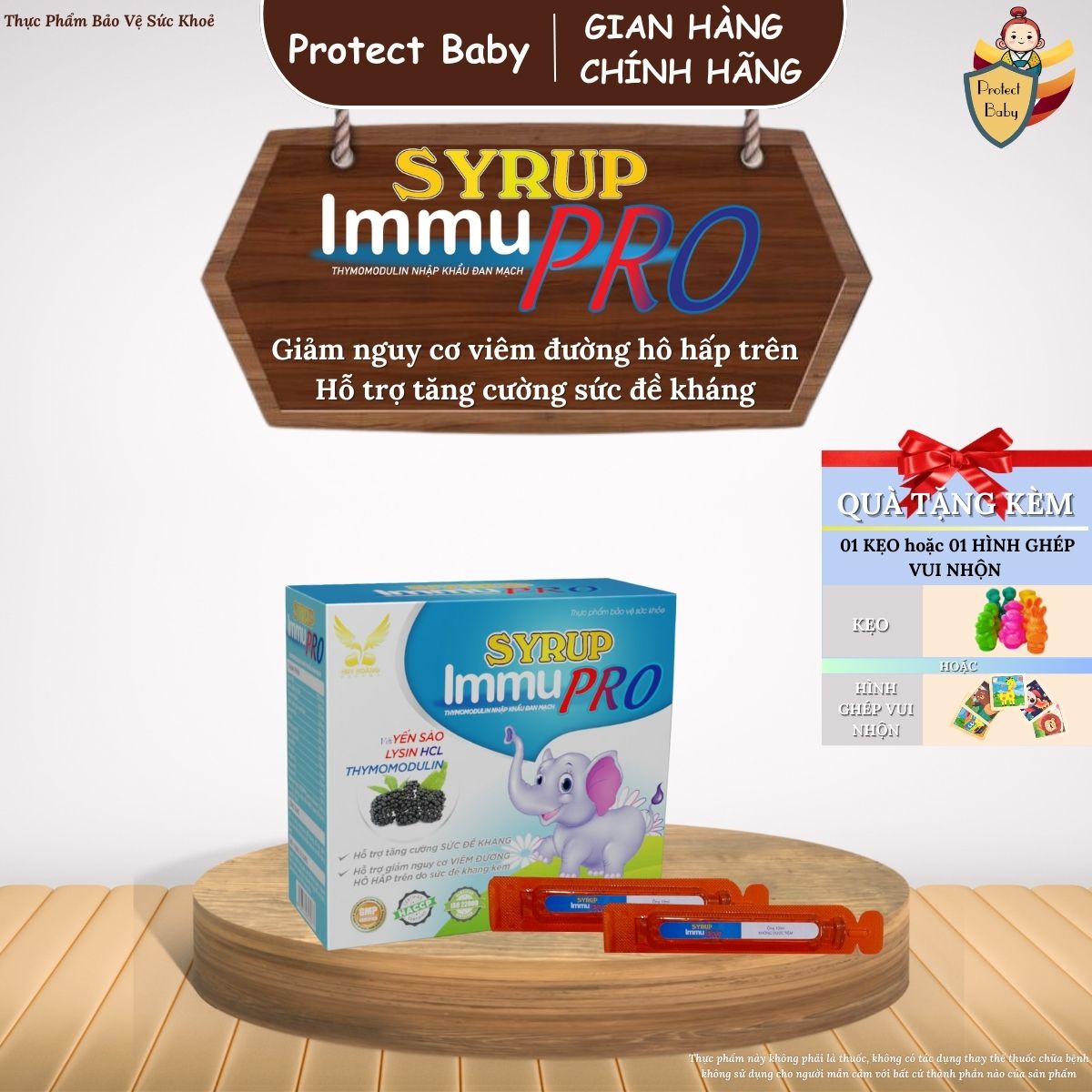 Siro Hỗ Trợ tăng Đề Kháng Syrup Immu Pro