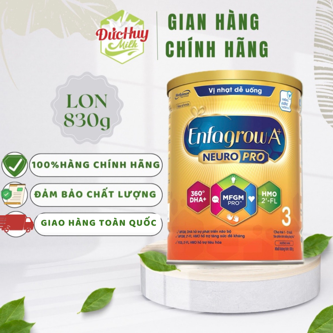 Sữa bột Enfamil A+ NEURO PRO cho bé đủ số 1/2/3/4 (400g_830g_1.7kg)