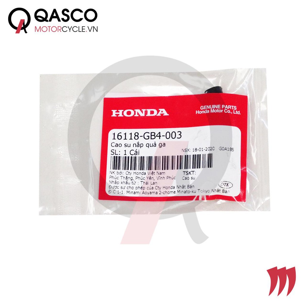 Cao su nắp quả ga HONDA DREAM / WAVE / FUTURE (16118GB4003) QASCO