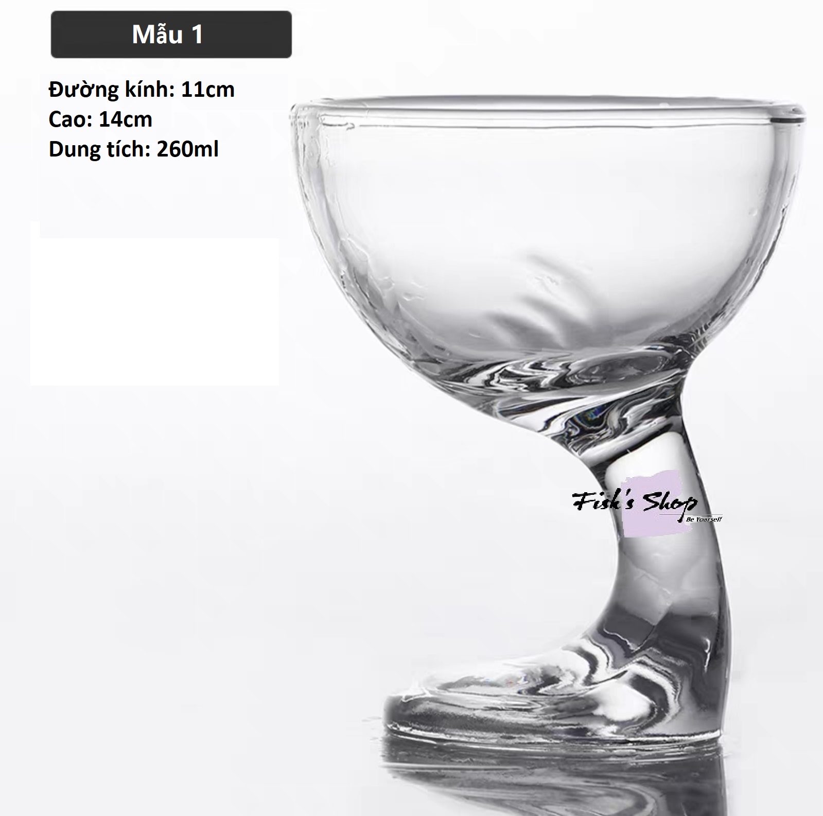 Ly thủy tinh đựng kem, sữa chua
