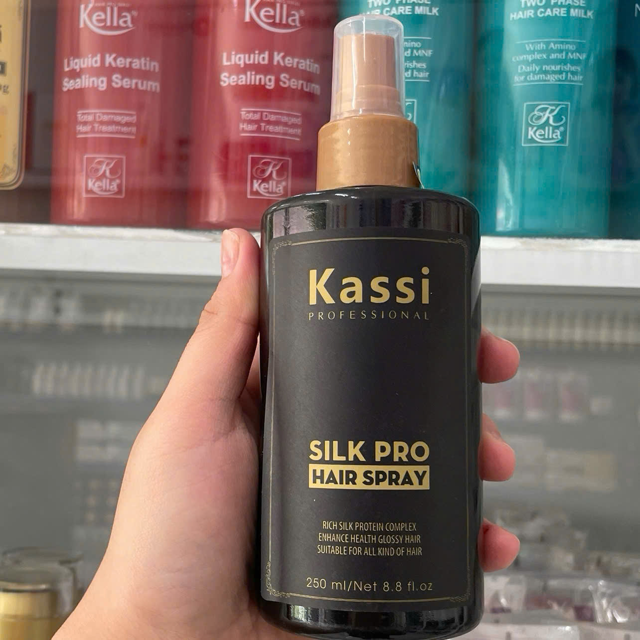 Kassi Black Hair Care Spray Bottle