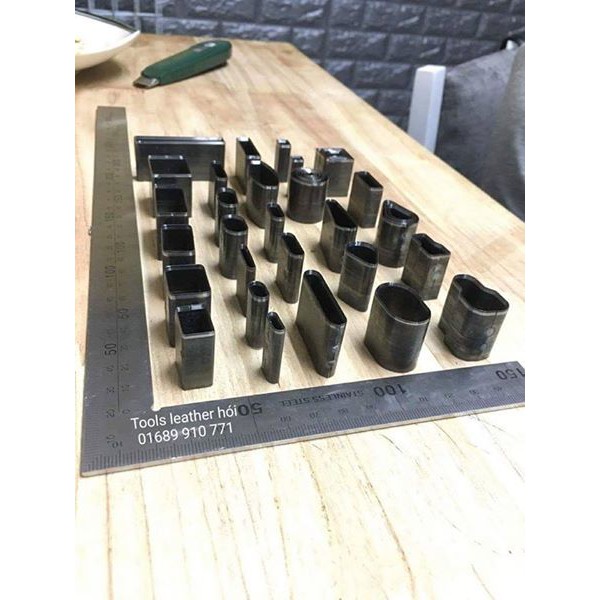 Bộ đục camera 52 và 39 chi tiết trên đồ da handmade