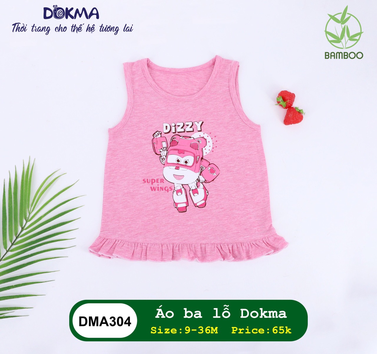 [ Xả Kho ] Áo ba lỗ Dokma in hình DMA304 (9-36M)