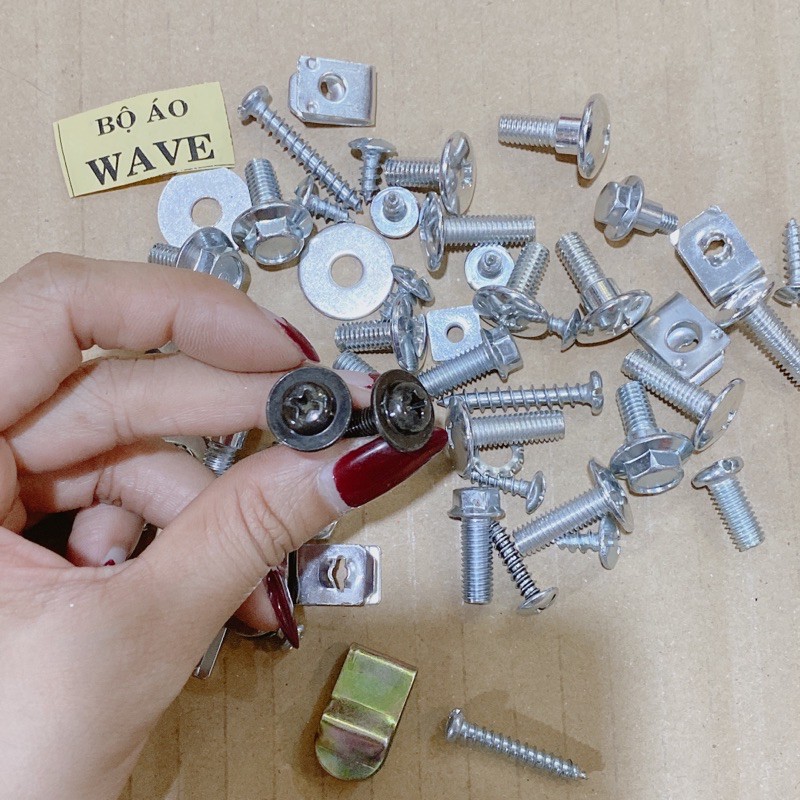 Bộ ốc dàn áo Wave anpha có lông đền, pát kẹp
