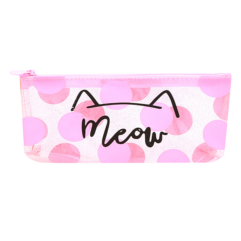 [HCM]Bóp Viết Trong Suốt - Meow Đen