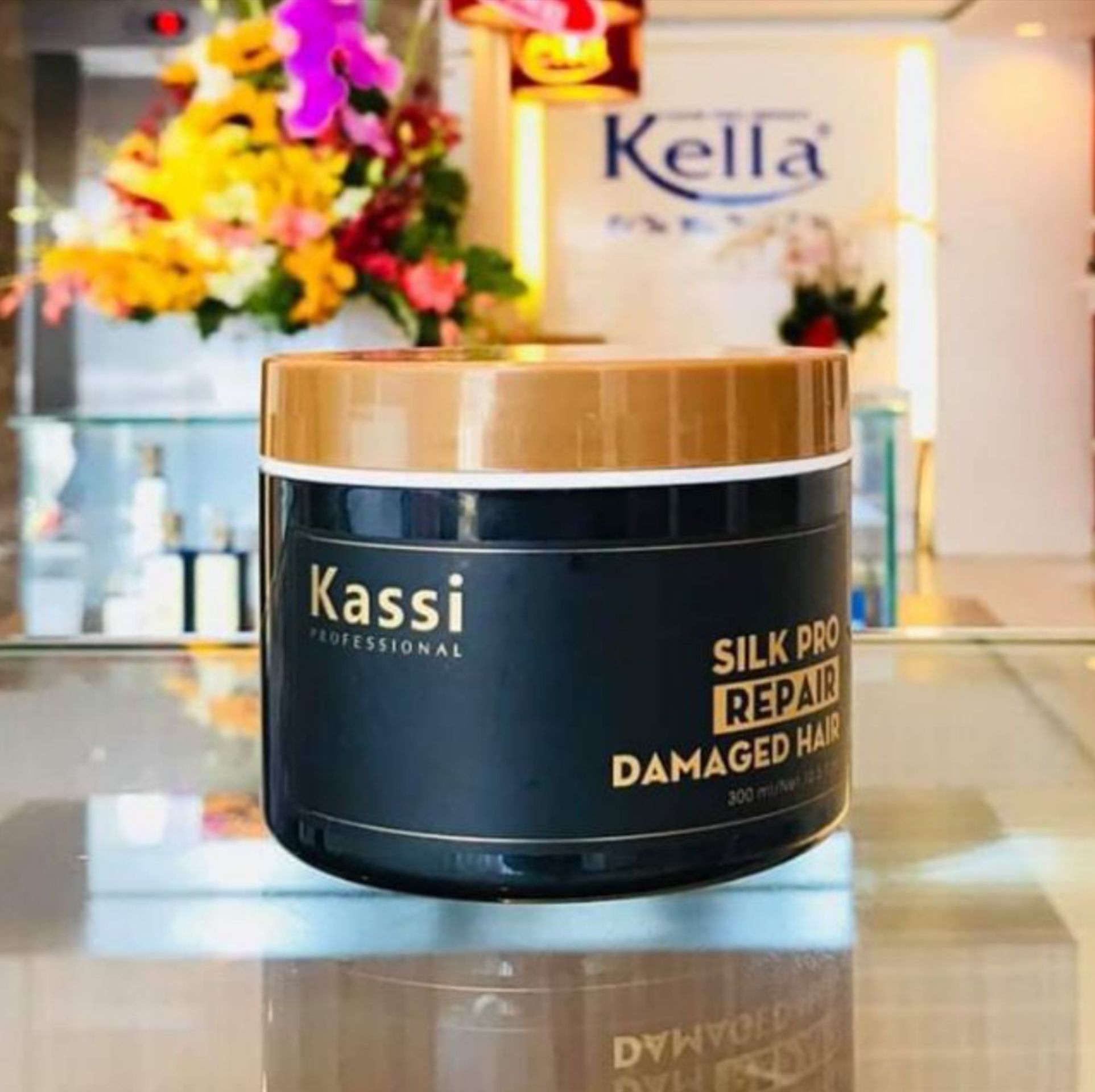 [HCM]Kem hấp tóc phục hồi hư tổn Kassi Silk Pro Repair 300ml