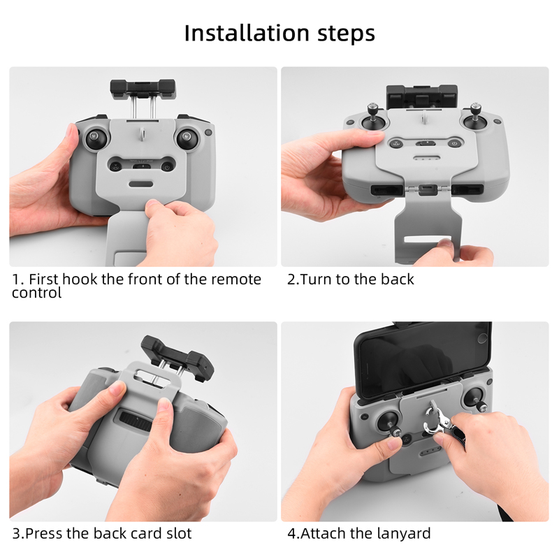 Coolmanloveit Remote Control Buckle Bracket w/ Adjustable Lanyard Holder Strap For Mavic Air 2