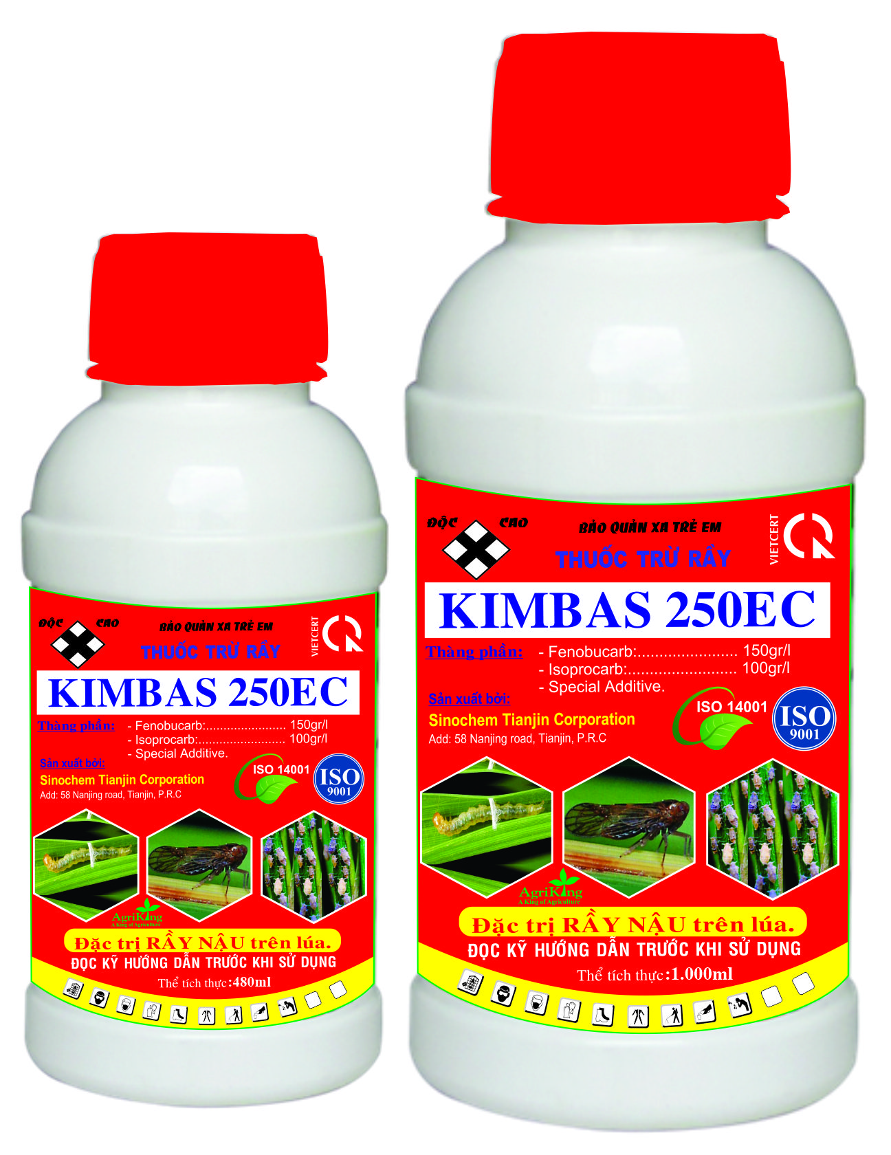 Thuốc Trừ Sâu-Rầy - KimBas 250EC - Chai 480ml