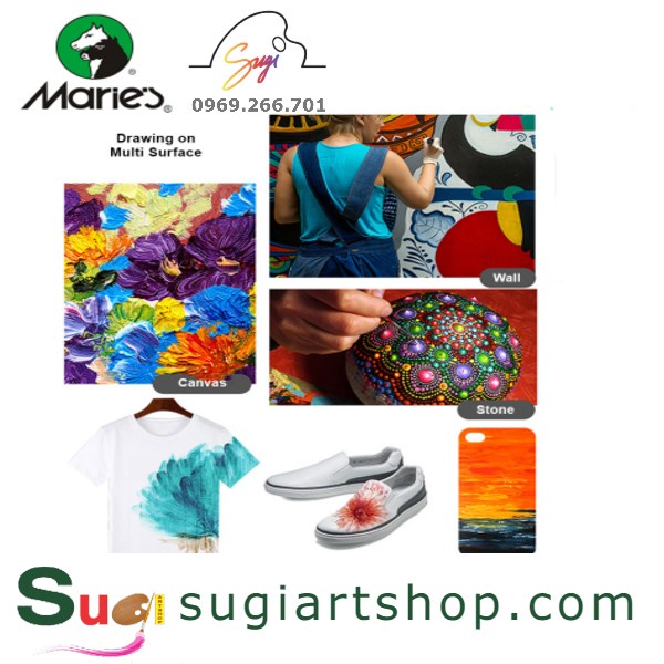 Màu Vẽ Acrylic Maries 100ml, acrylic MARIE'S 100ml