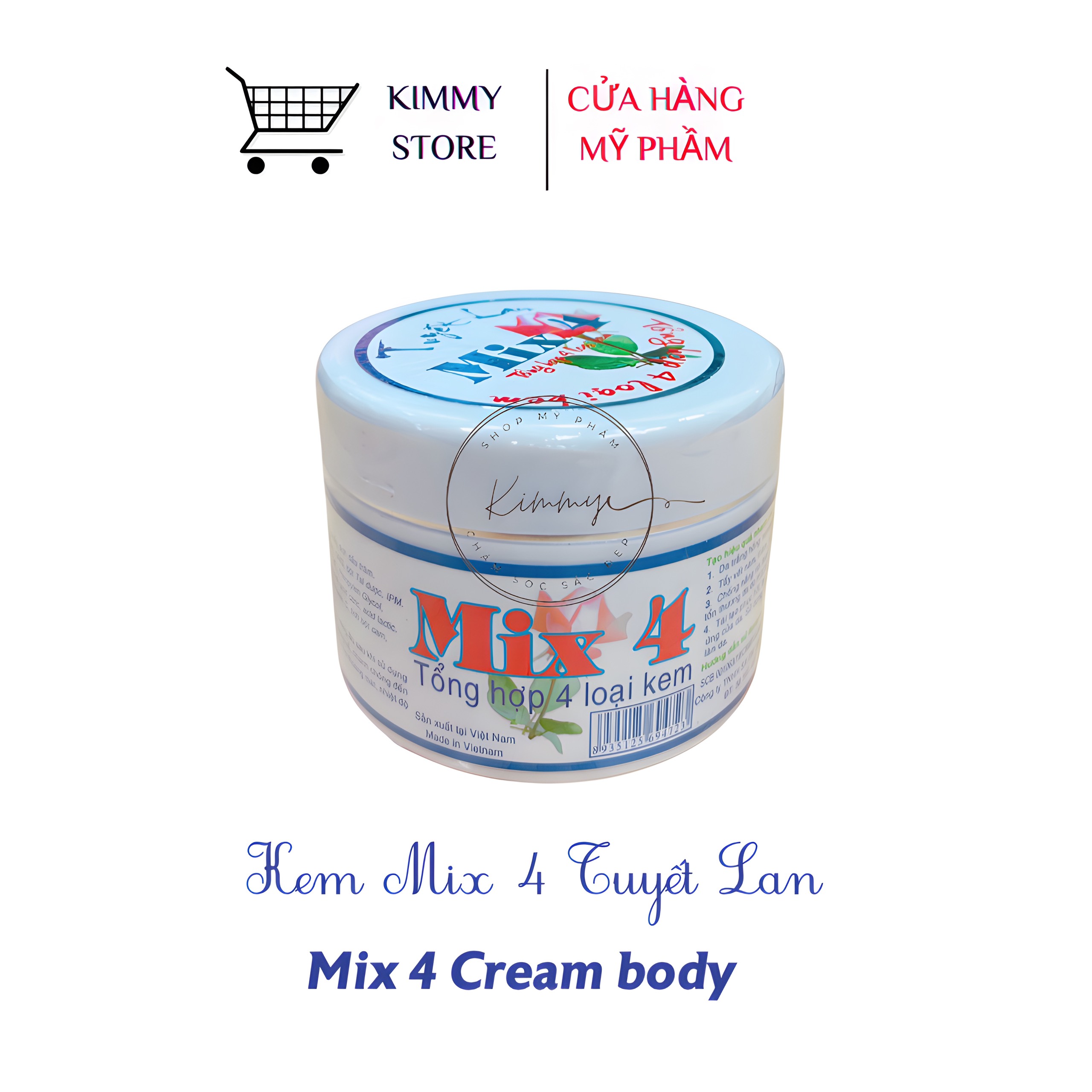 Lẻ hộp 60g kem trắng da mix 4 tuyết lan loại sịn