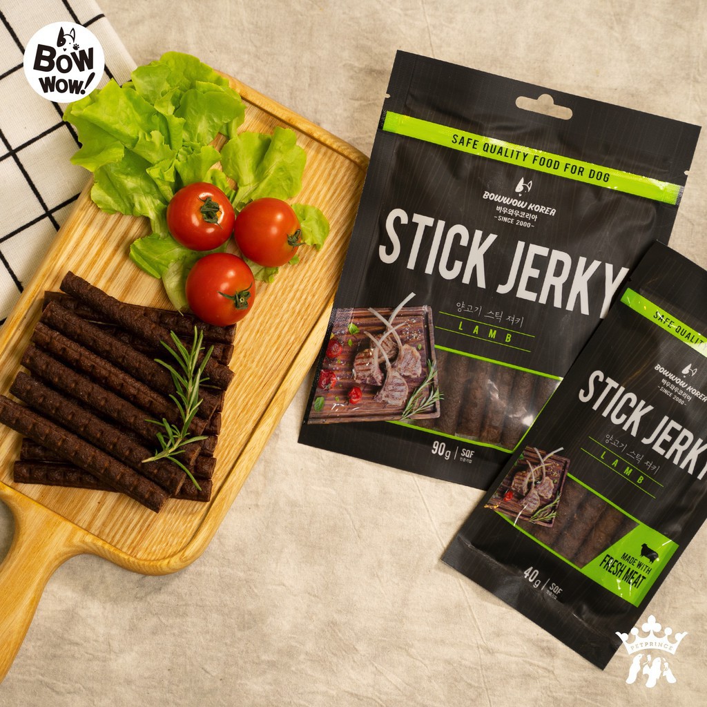Snack bánh thưởng cho chó mèo thịt cừu Que Hàn Quốc Stick Jerky Lamb Meat 90g