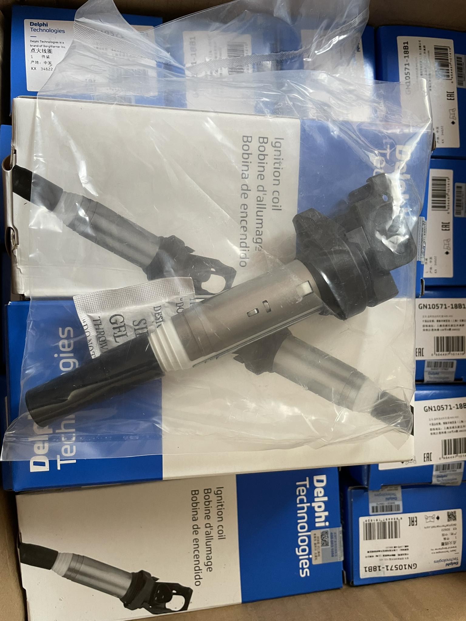 Mobin DELPHI (Bô Bin) cuộn dây đánh lửa 12138616153 dành cho xe BMW E36,E46,E60,E66,E90,E70,E71,F10,F30,E87,E83,E53,F02,F07,F15,F25,F18, Mini Coupe, PEUGOUT 5008, VINFAST LUX A, LUX SA