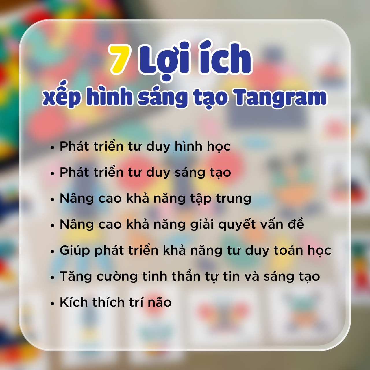 Đồ chơi cho bé - Bộ xếp hình sáng tạo Pattern Block bằng gỗ cho bé sáng tạo