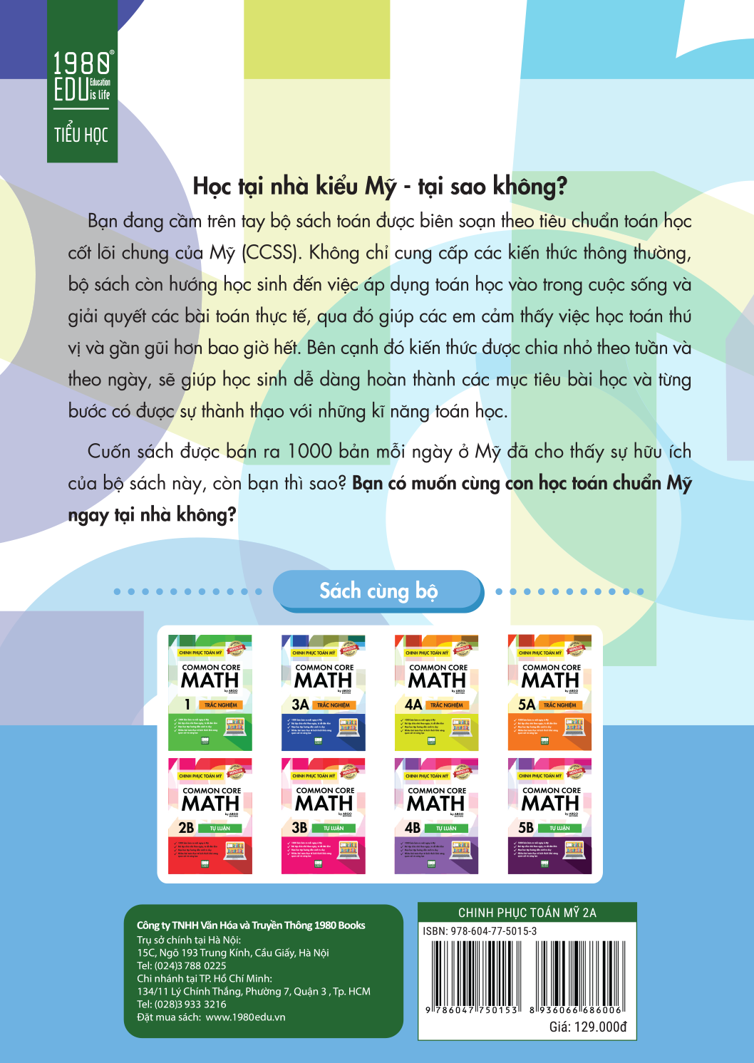Fahasa - Chinh Phục Toán Mỹ - Common Core Math (Tập 2A)