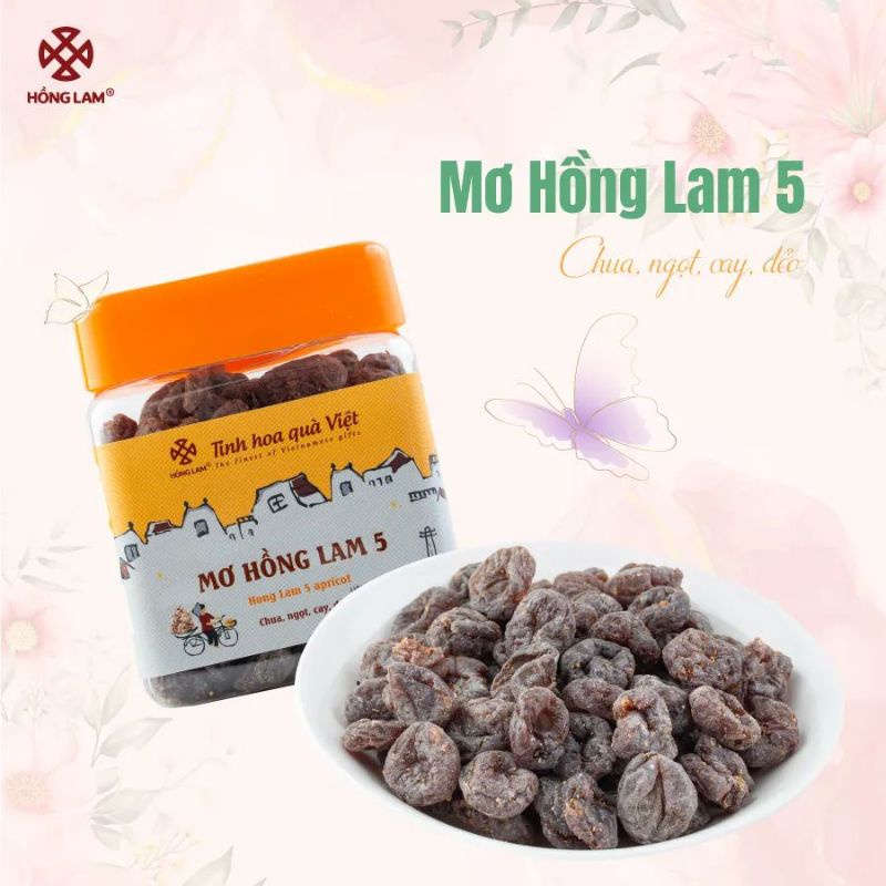 Mơ hồng lam 5 ô mai hồng lam