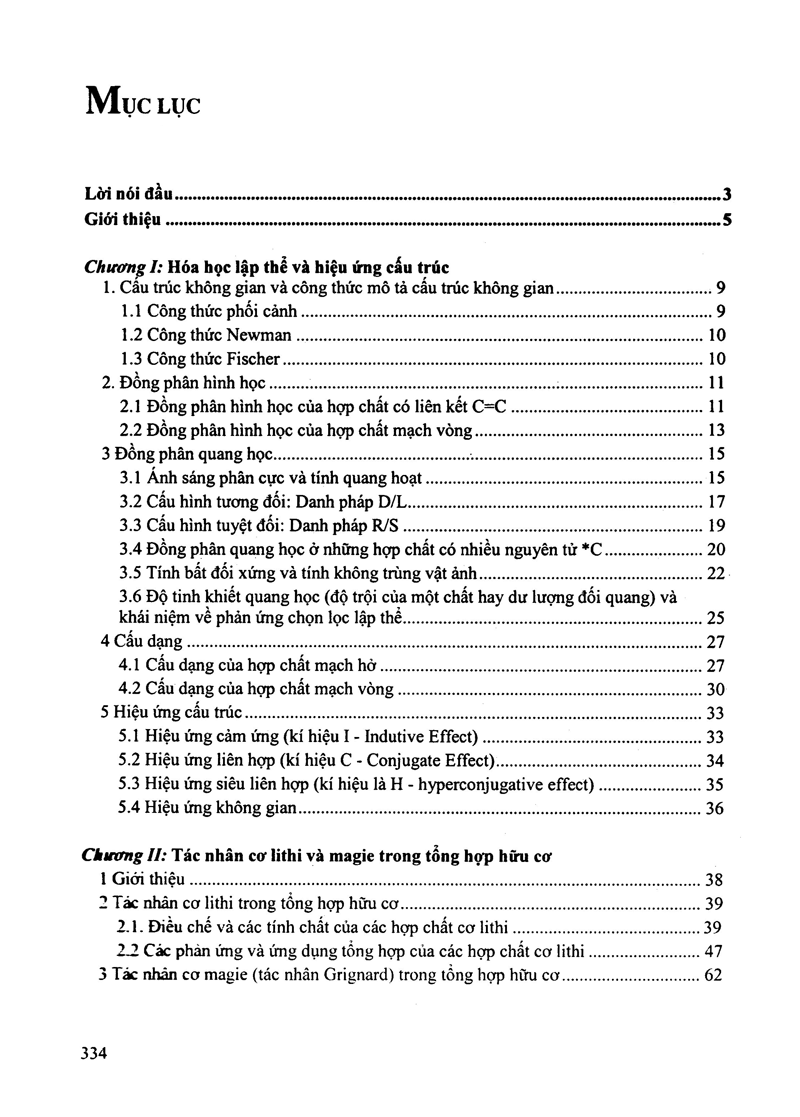 Tổng hợp Hữu cơ Tập 1