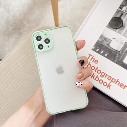 Ốp Lưng Iphone Chống Sốc Bảo Vệ Camera Lưng Nhám Viền Màu
