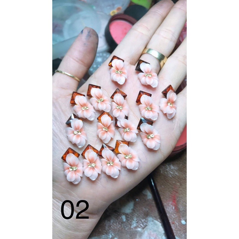 Hoa bột nail (hoa thược dược ôm đá) hoa bột giá sỉ