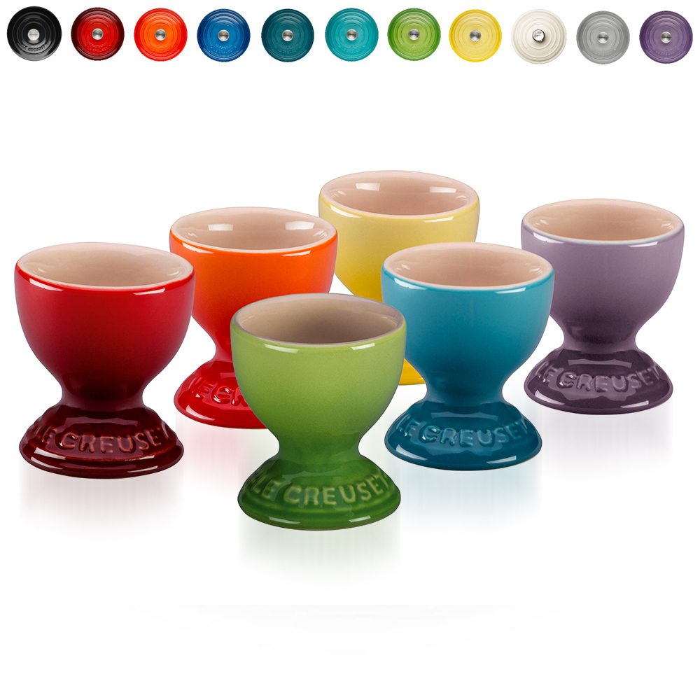BỘ CỐC SỨ ĐỂ TRỨNG LE CREUSET RAINBOW, 6 CHIẾC