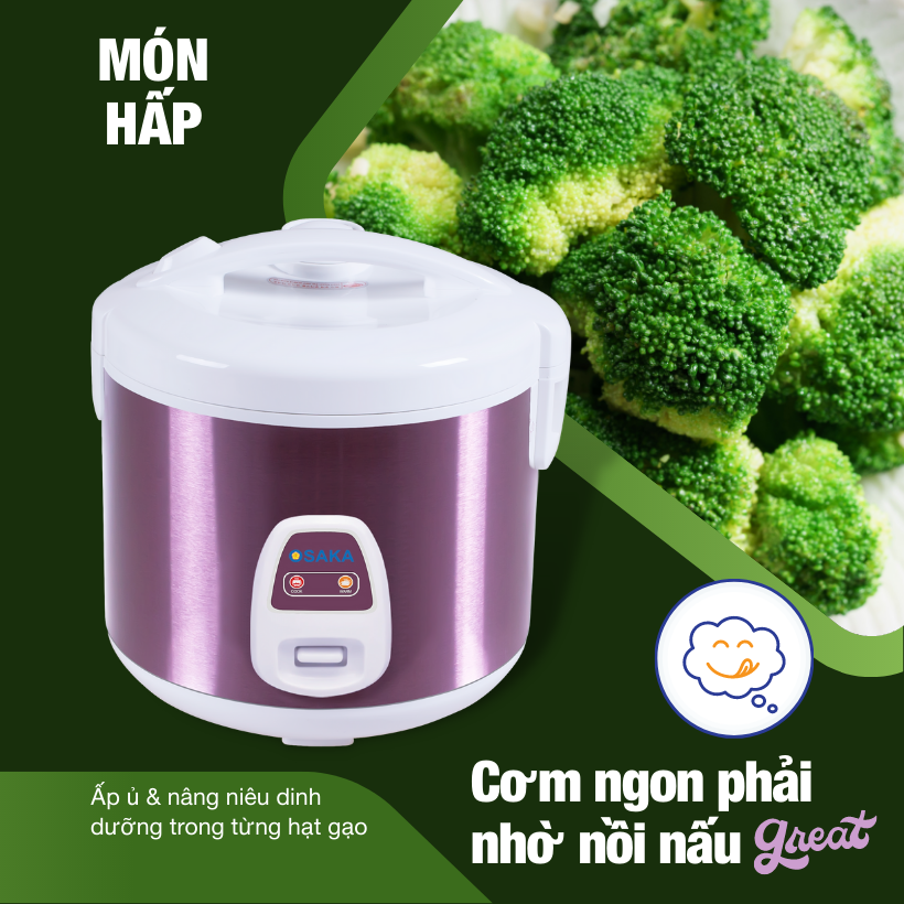 Nồi cơm điện OSAKA RC318P 1.8L