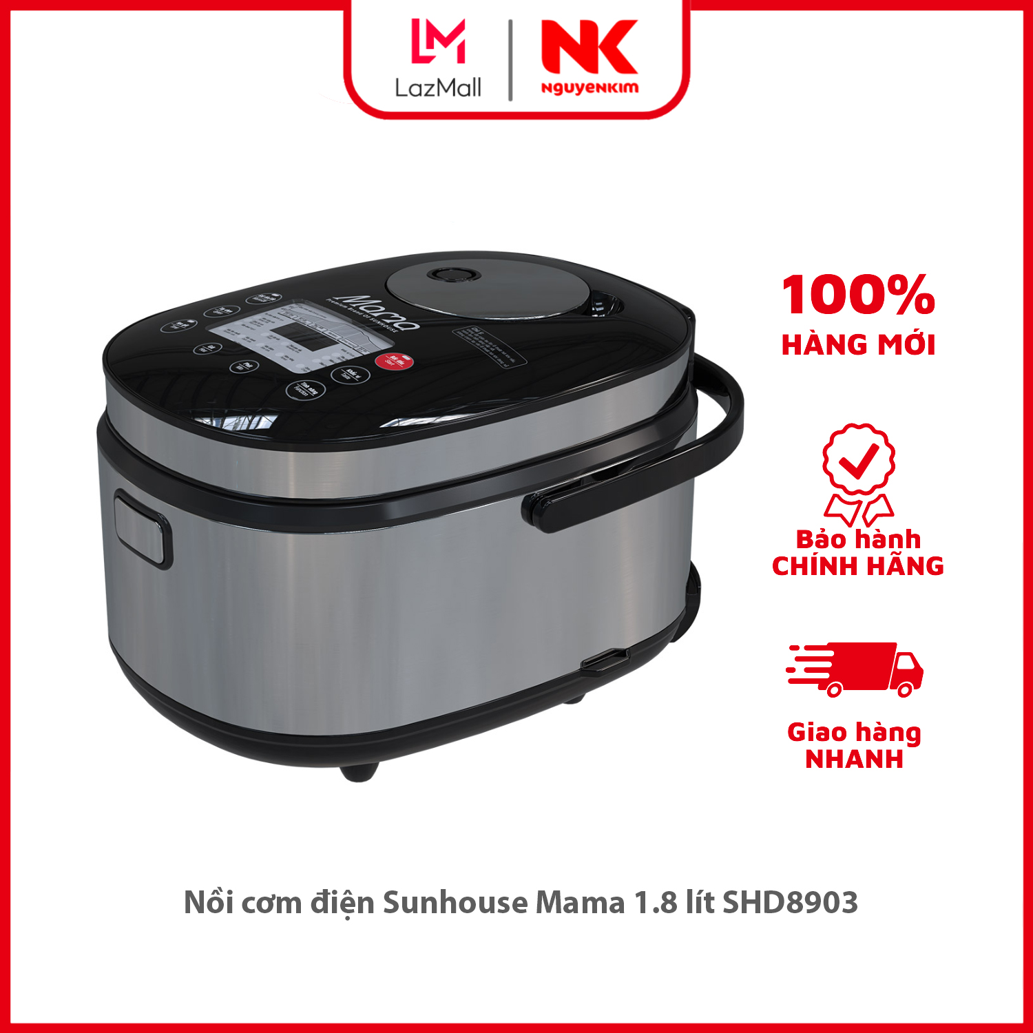 Nồi cơm điện sunhouse mama 1.8 lít shd8903