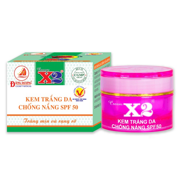 Kem X2 trắng da chống nắng spf 50 g