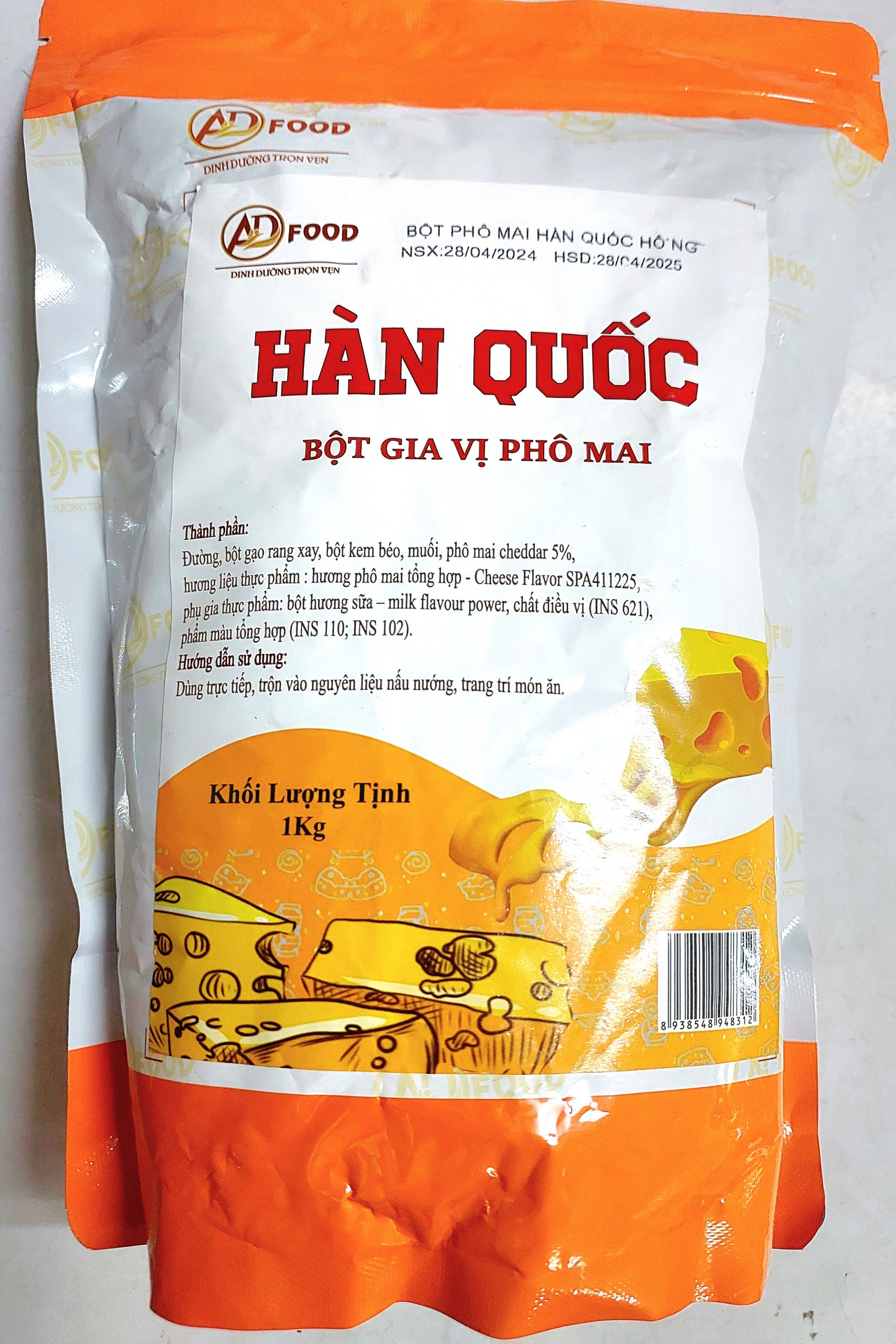 BỘT GIA VỊ PHÔ MAI HÀN QUỐC LOẠI NGON GÓI 500G_Doanvatgiasi