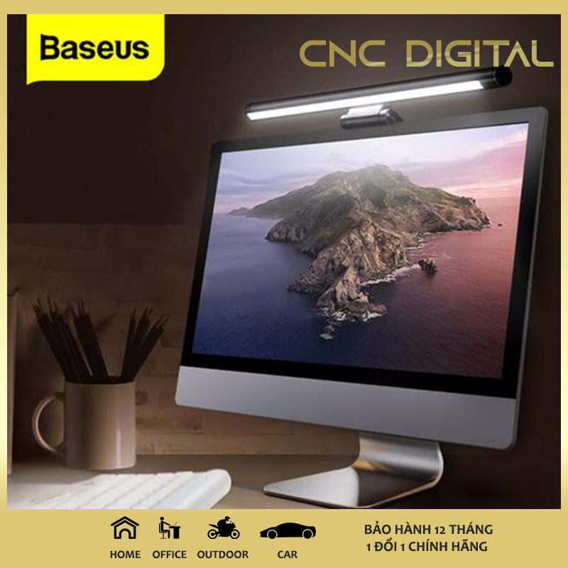 Bảng giá Đèn treo màn hình bảo vệ mắt Baseus i-Work Series (3 Light Mode, Anti Bluelight, USB Stepless Dimming Screen Hanging Light, New Model) - DGIWK-B02 DGIWK-B01 - Hàng chính hãng Phong Vũ