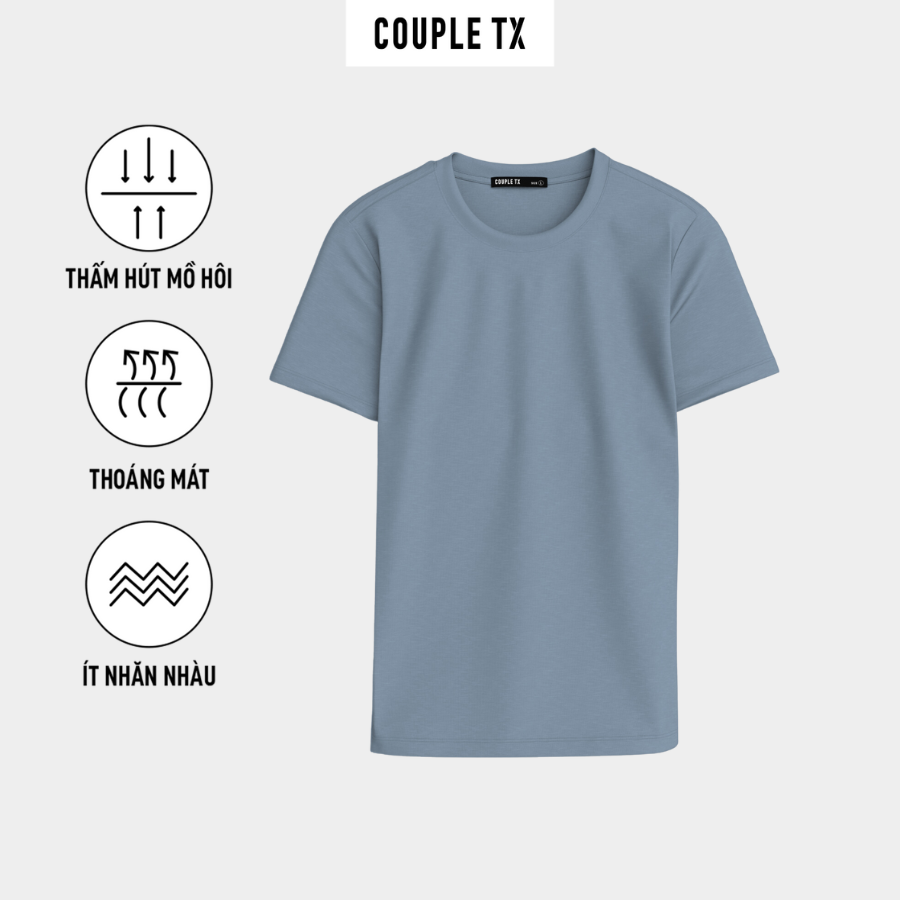 Áo Thun Nữ Couple TX Cổ Tròn Basic Vải Đốm Form Slim Ôm WTS 2375