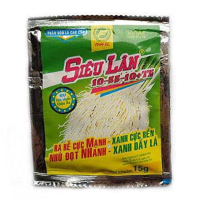 5 gói PHÂN BÓN SIÊU LÂN 10-55-10+ TE 15G (PHÂN BÓN SIÊU LÂN 10-55-10+ TE 15G)