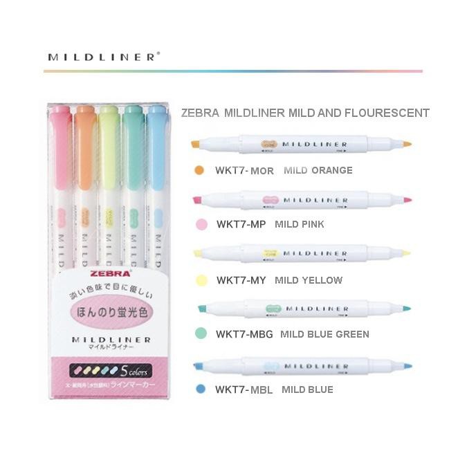 [Bán Lẻ] Bút Đánh Dấu Highlight Zebra Mildliner (P1)