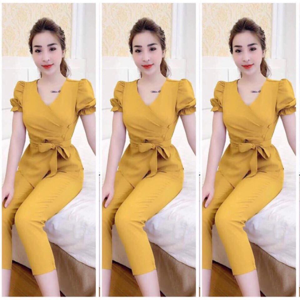 [HCM]SET BỘ THỜI TRANG THẮT NƠ EO DỄ THƯƠNG