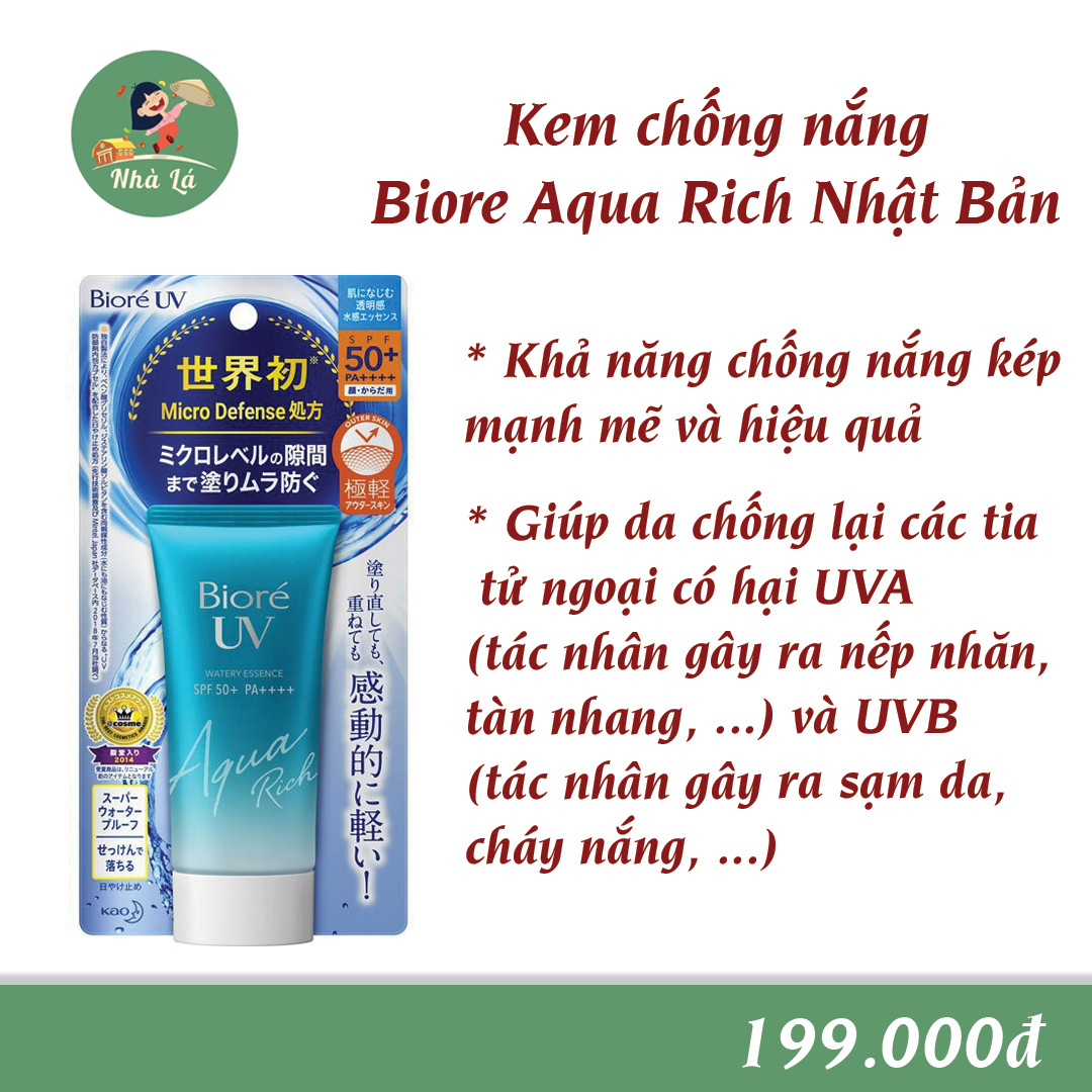 KEM CHỐNG NẮNG BIORE AQUA RICH