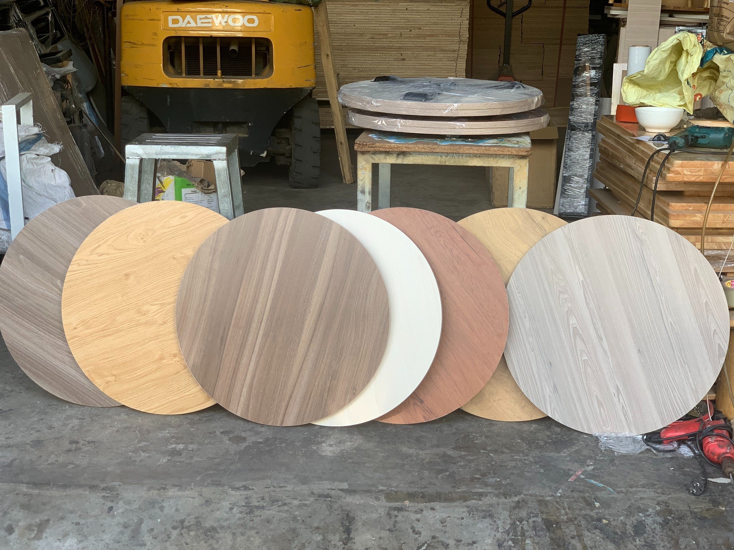 Mặt bàn tròn gỗ công nghiệp MDF ( ĐK 59cm)