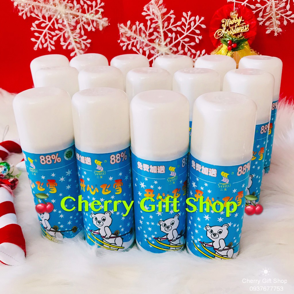 Bình xịt tuyết tan - bình trang trí tiệc noel sinh nhật