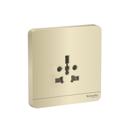Bộ ổ cắm đơn đa năng 16A, dòng AvatarOn mặt vuông loại Đẳng Cấp, Sang Trọng - Schneider Electric- E83426TS_WE_G19; E83426TS_WG_G19